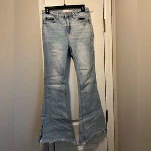 Stylish Light Blue Flare Jeans